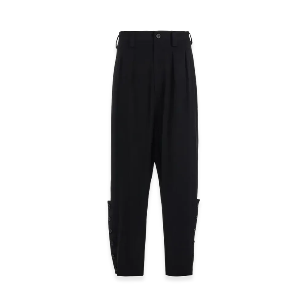 S'YTE Crepe de Chine Button-Slit Pants "Black"