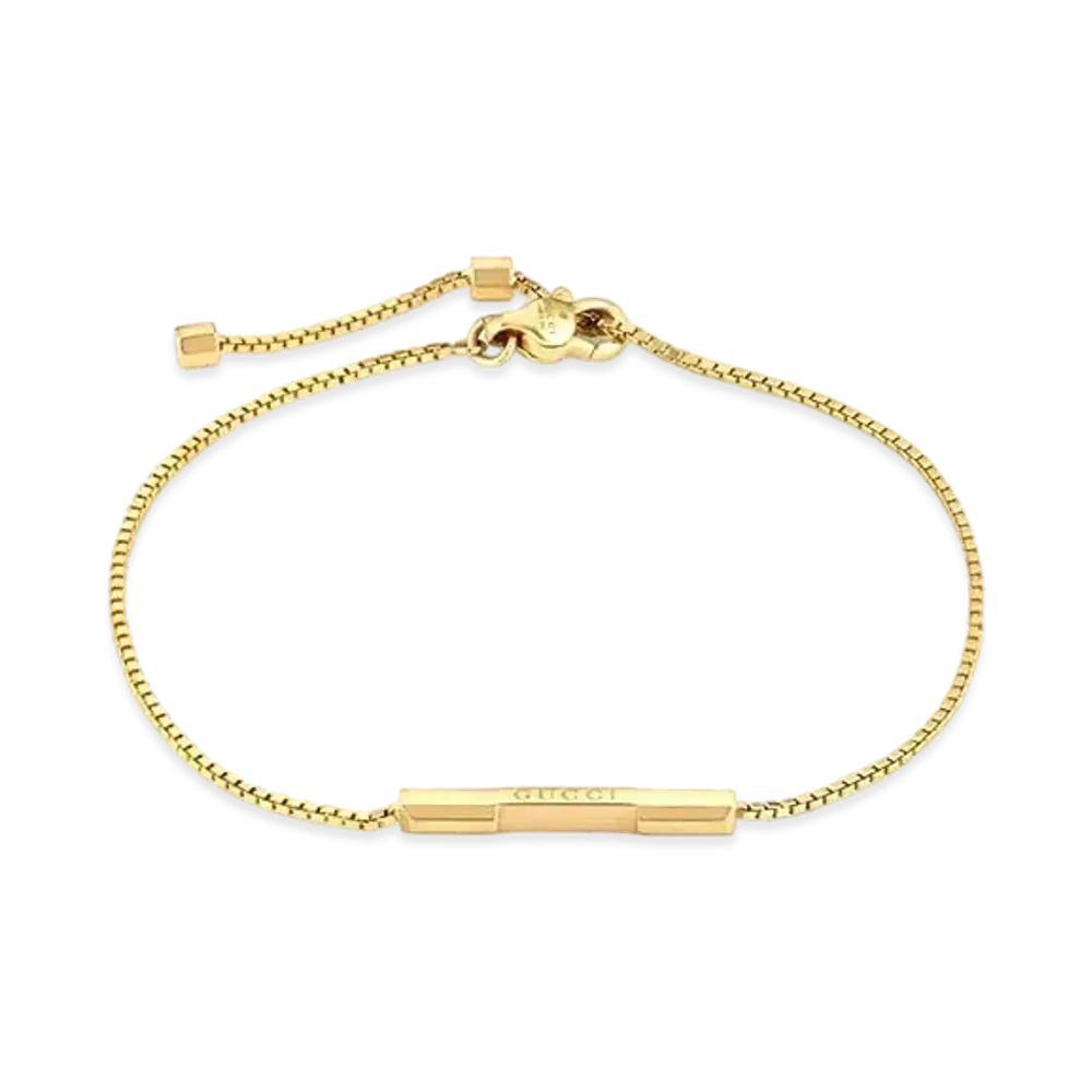 GUCCI Link To Love Bracelet With Gucci Bar "Gold"