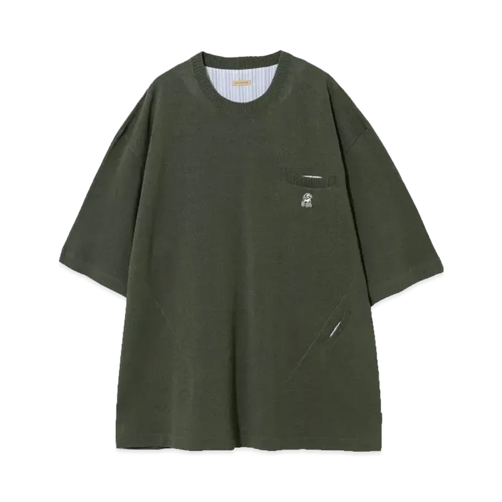 UNDERCOVER The Shepherd Japanese Paper Blend Polyester Knit Pullover "Khaki"