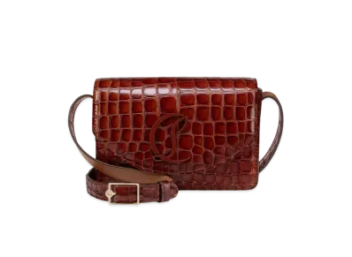 Christian Louboutin Loubi54 Crossbody Bag Alligator Embossed Calf Leather "Brown"