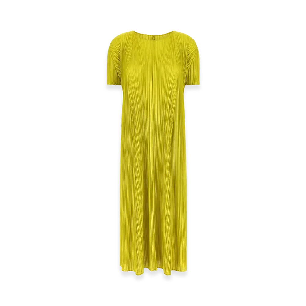 PLEATS PLEASE ISSEY MIYAKE Women's Mellow Pleats Dress "Green"