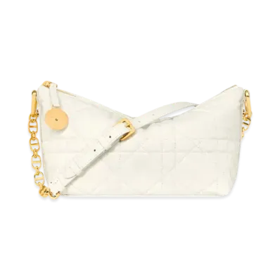 Dior Diorstar Hobo Bag with Chain Macrocannage Lambskin "Latte"