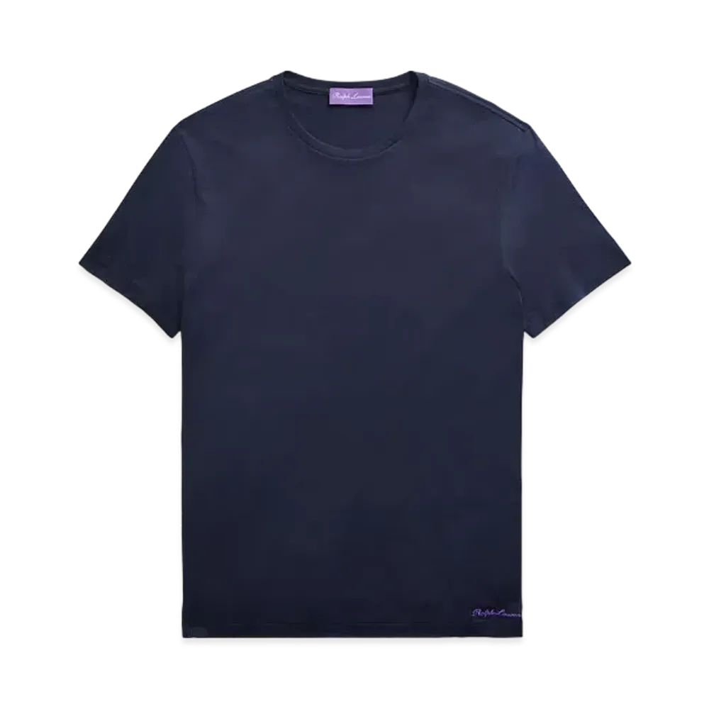 Ralph Lauren Purple Label Cotton Lyle Crewneck Tee "Navy"