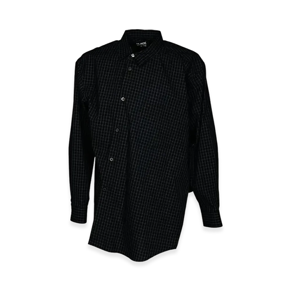 BLACK COMME des GARCONS Cotton Windowpane Shirt "Black/White"