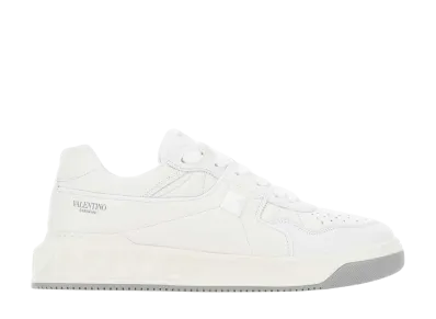 Valentino Garavani White Nappa Leather One Stud Sneakers "White"