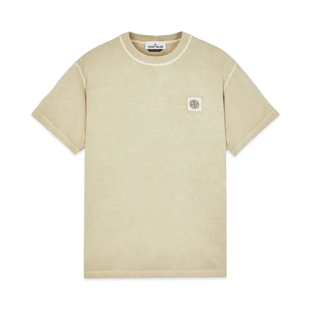 Stone Island 23742 20/1 COTTON JERSEY 'FISSATO' EFFECT_SLIM FIT "Ibory"