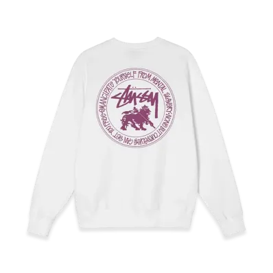 Stussy Lion Dot Crew "White"
