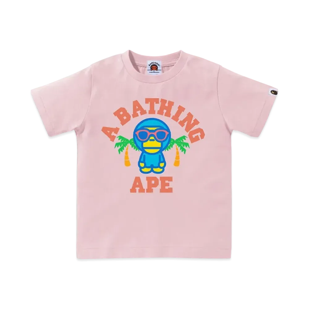 A BATHING APE Colors Milo College Summer Tee "Black"
