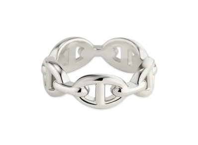 Hermes Chaine D'ancre Enchainee Ring PM "Silver"