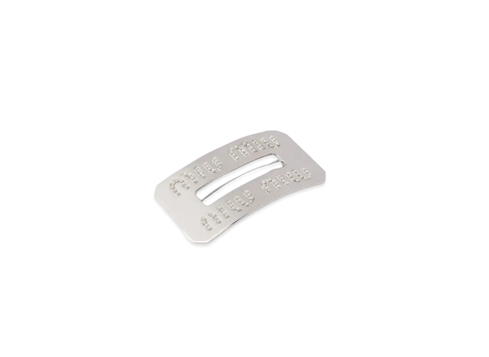 MIU MIU Pearl Miu Pearl Rigid Hair Clip "Steel Gray/Cream"