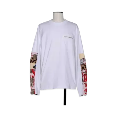 sacai Archive Print Mix Long Sleeve T-Shirt "White"