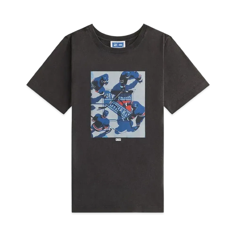 Kith Kids For The New York Rangers On Ice Vintage Tee "Black"