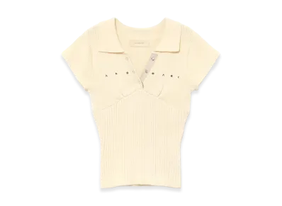 ANDMARY Women's Lindsay Logo Tops "Ivory"