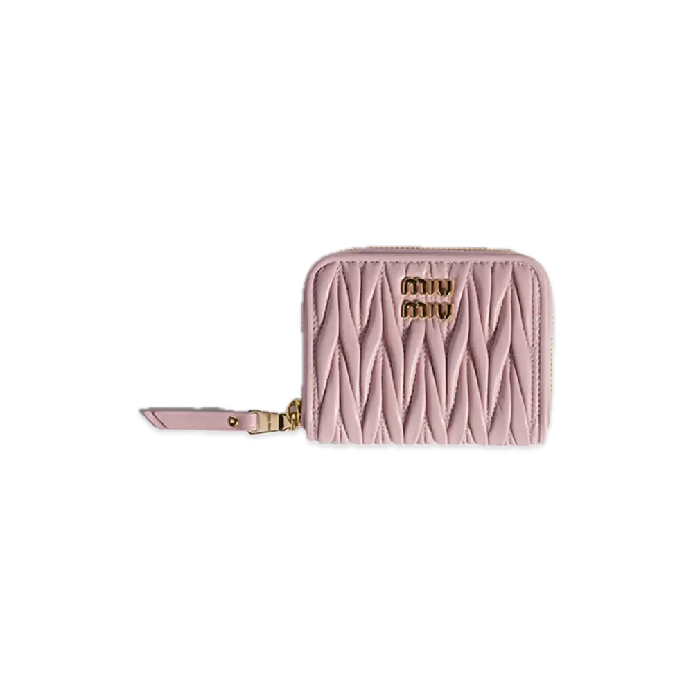 MIU MIU Matelasse Leather Coin Case "Pink"