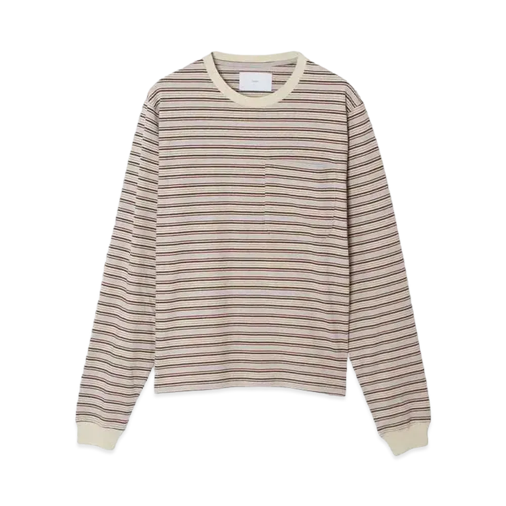 SUGARHILL STRIPE LONG SLEEVE TEE "WINE STRIPE"