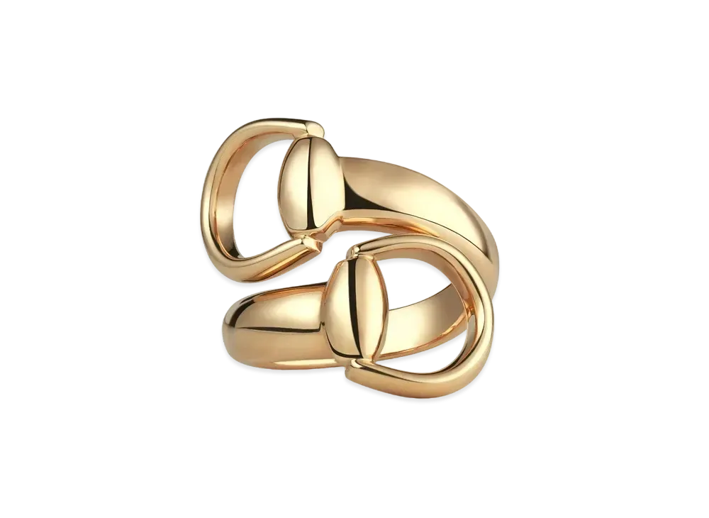 GUCCI Gold Horsebit Ring "Gold"