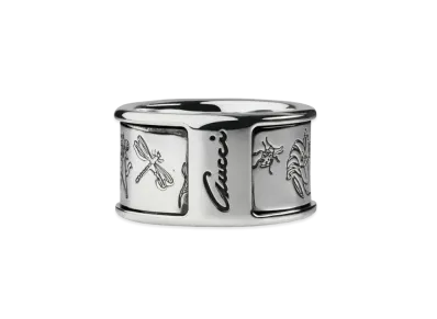 GUCCI Silver Flower Ring "Silver"
