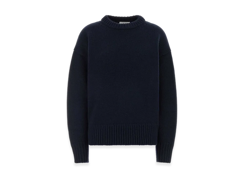 The Row Women's Wool Blend Ophelia Oversize Sweater "Midnight Blue"