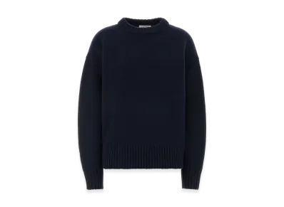 The Row Women's Wool Blend Ophelia Oversize Sweater "Midnight Blue"