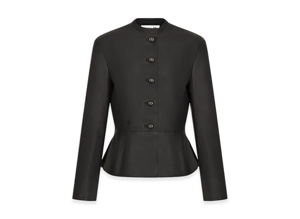 Dior Women's Smooth Lambskin Fitted Jacket "Black"