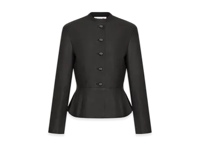 Dior Women's Smooth Lambskin Fitted Jacket "Black"