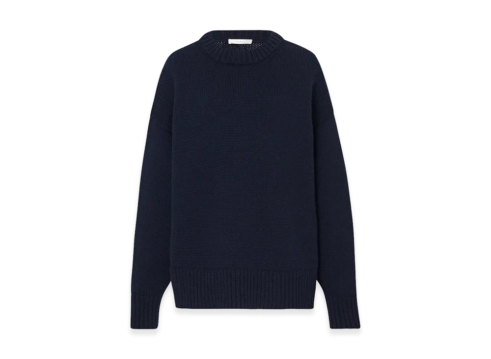 The Row Women's Ophelia Wool and Cashmere Top "Dark Navy"