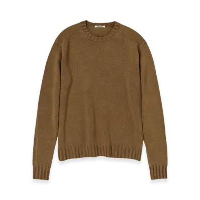 AURALEE Washed French Merino Knit P/O "Brown"
