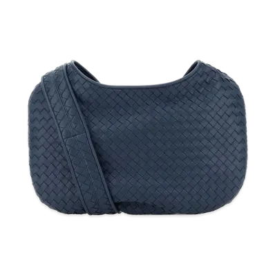 Bottega Veneta Air Force Blue Nappa Leather Veneto Crossbody Bag "Blue"
