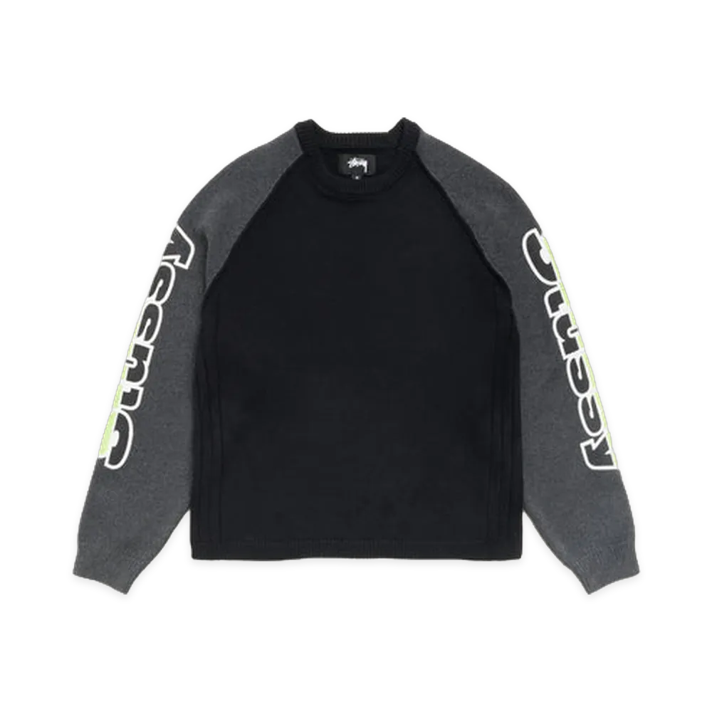 Stussy Two Tone Raglan Sweater "Black"