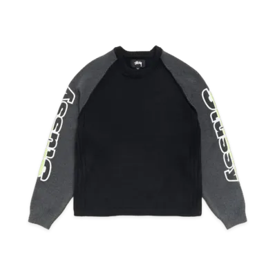 Stussy Two Tone Raglan Sweater "Black"