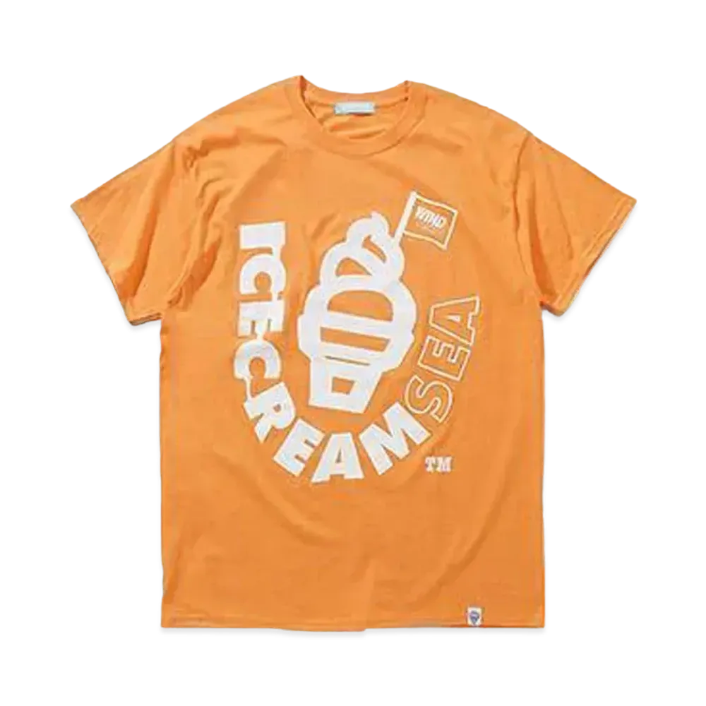 WIND AND SEA x ICECREAM COTTON T-SHIRT (CREAM) "Orange"