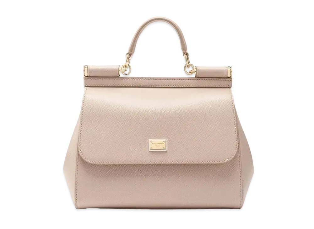 Dolce&Gabbana Sicily Bag Dauphine Leather Medium Size "Pink"