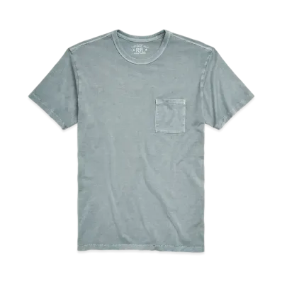 RRL Ralph Lauren Garment-Dyed pocket Tee "Green"