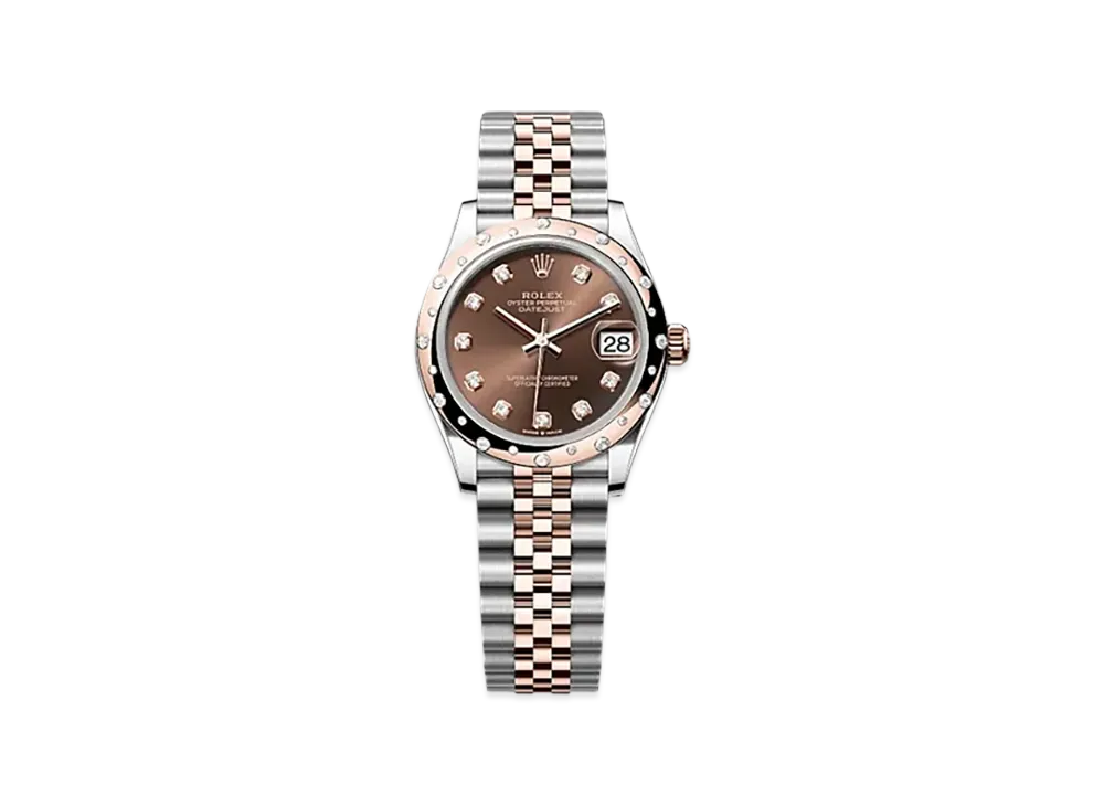 ROLEX Datejust 31mm Oystersteel & Everose Gold Diamond 278341RBR "Chocolate"
