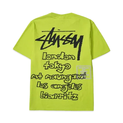 Stussy x Always Do What You Should Do World Tour Tee "Lime"