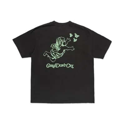 Girls Don't Cry OTSUMO PLAZA Exclusive Item GDC Angel T-shirt "Vintage Black/Light Green" / VERDY