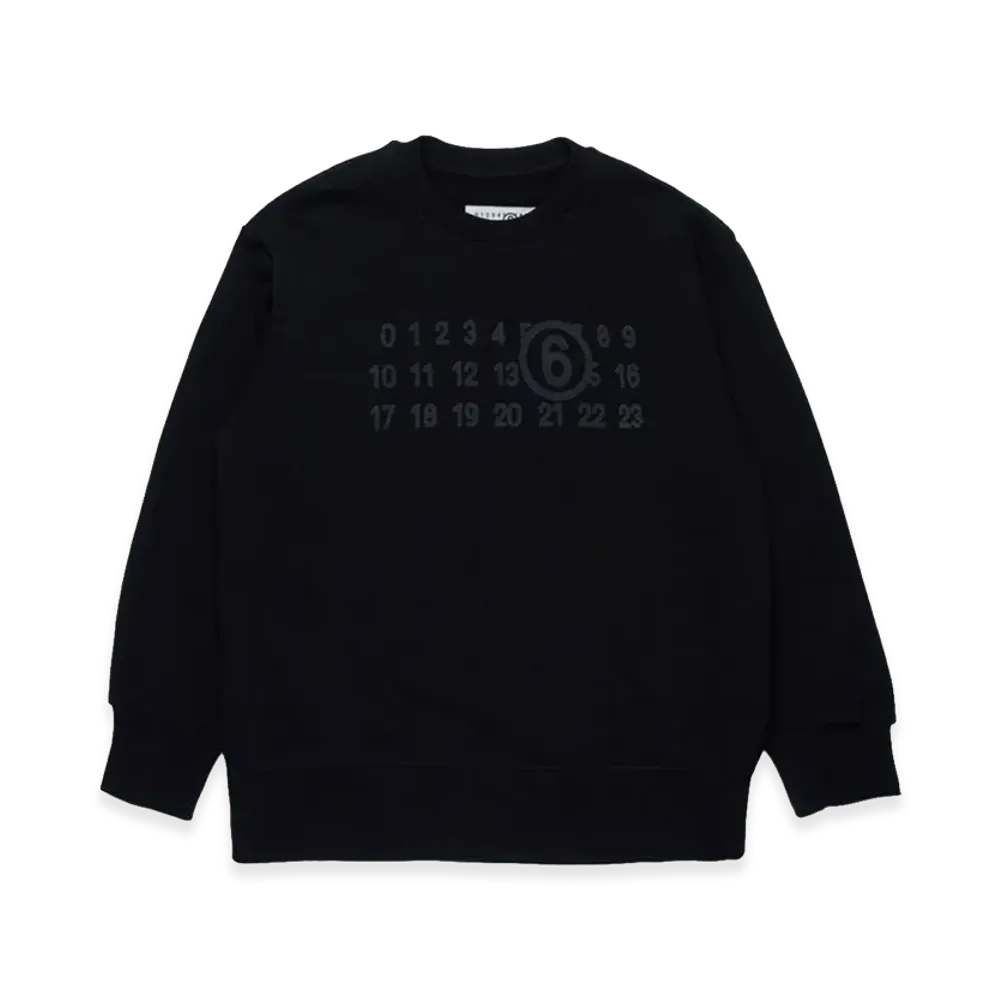MM6 Maison Margiela Kids Jersey With Logo "Black"