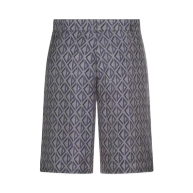 Dior Men's CD Diamond Bermuda Shorts Silk Twill "Deep Gray"