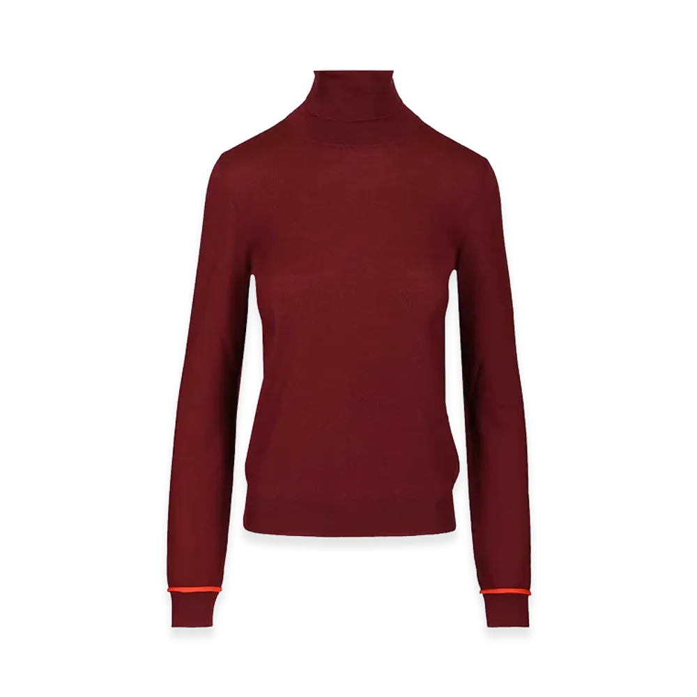LOEWE Women's Wool Turtleneck "Bordeaux"