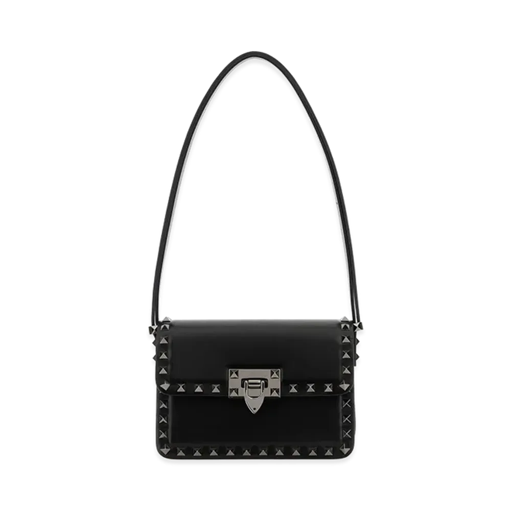 Valentino Women's Leather Rockstud23 Shoulder Baga "Black"