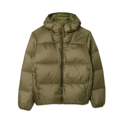 LACOSTE Backstitch Down Jacket "Khaki Olive"