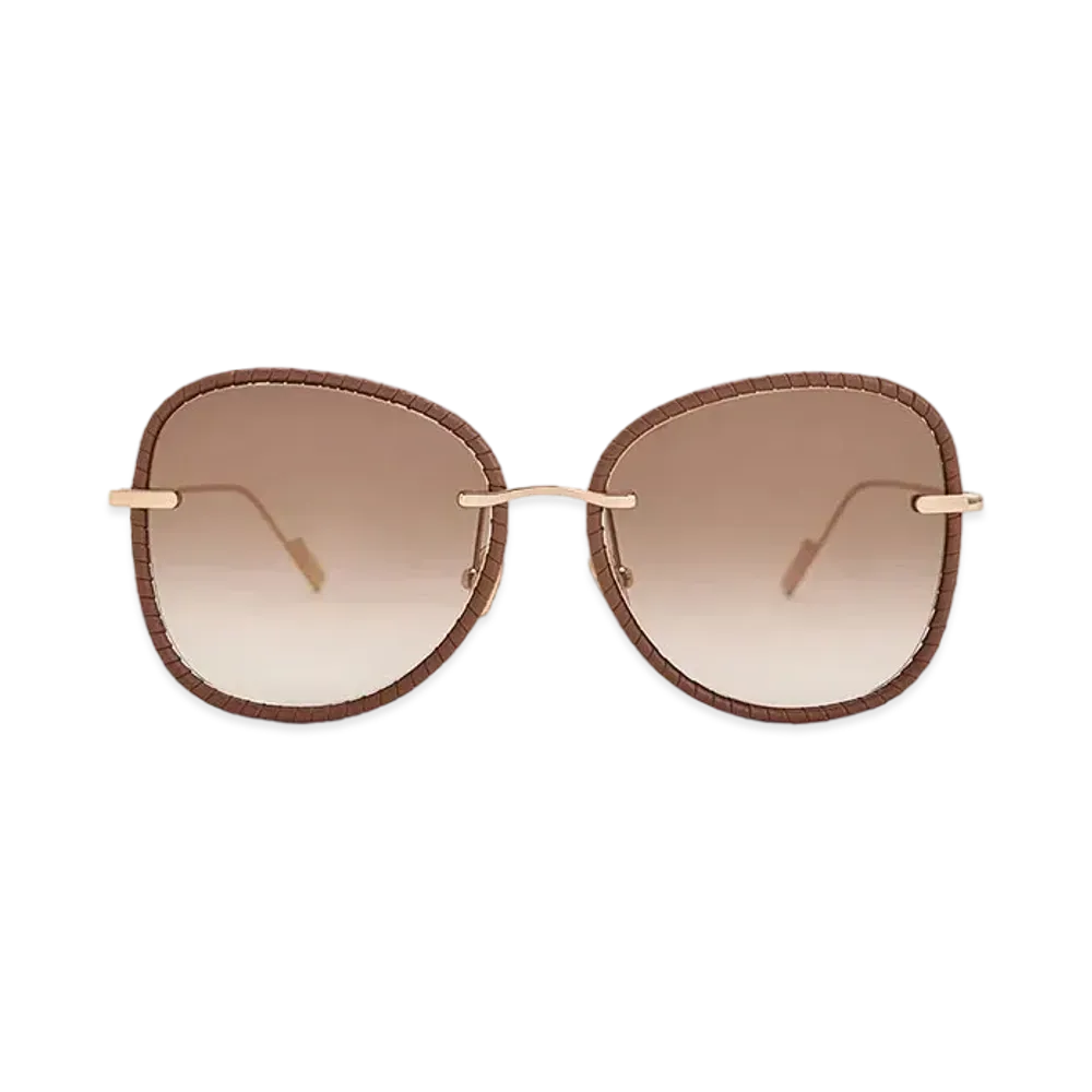 CHARLES & KEITH Blade-Rim Butterfly Sunglasses "Chocolate"