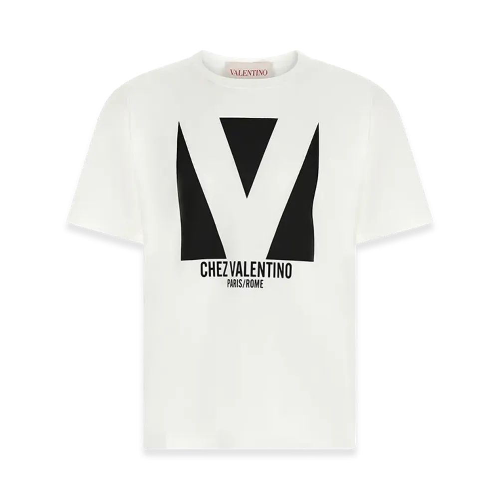 Valentino Garavani 'chez ' T-Shirt "White/Black"
