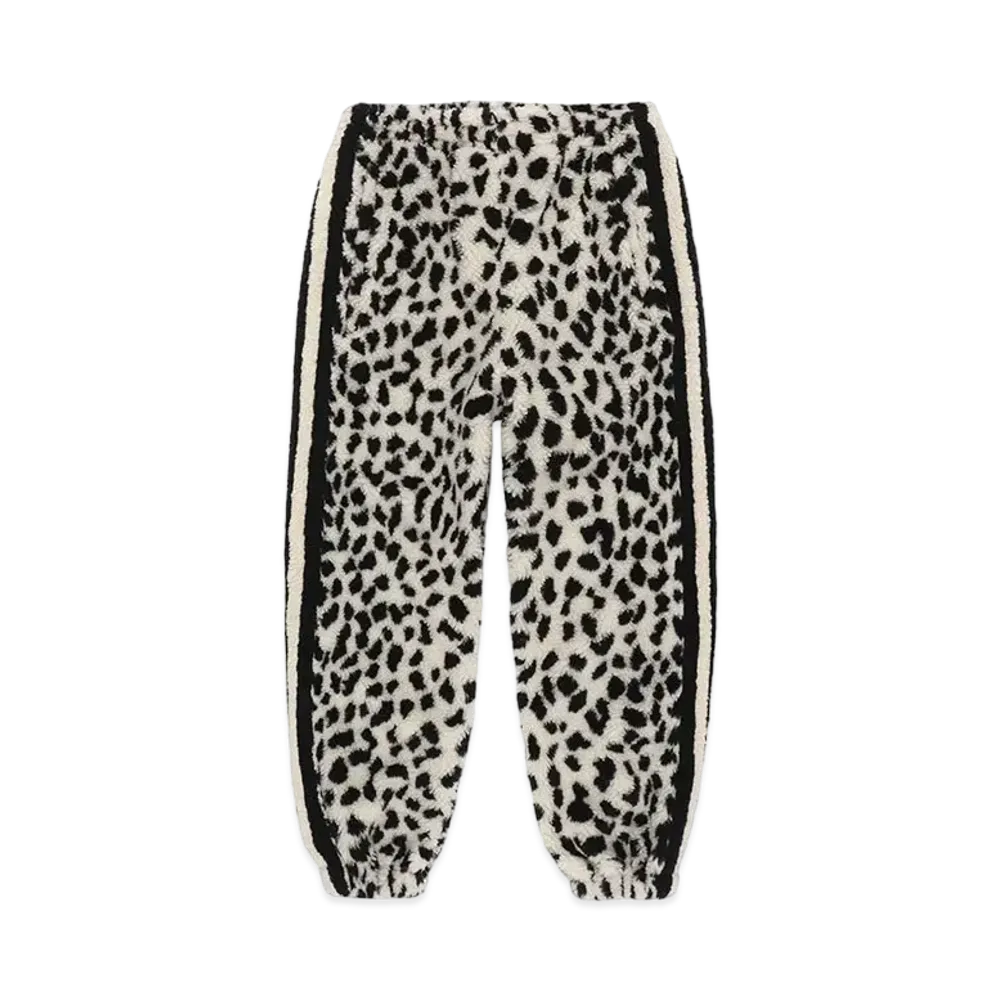 WACKO MARIA Leopard Boa Track Pants "White"