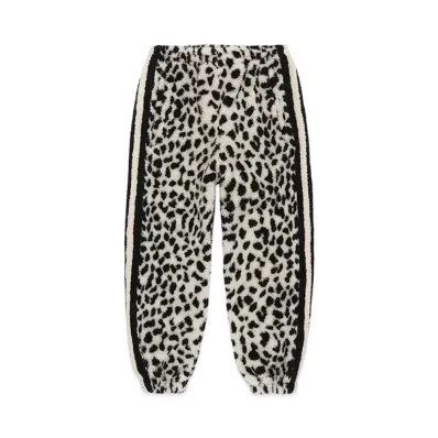 WACKO MARIA Leopard Boa Track Pants "White"