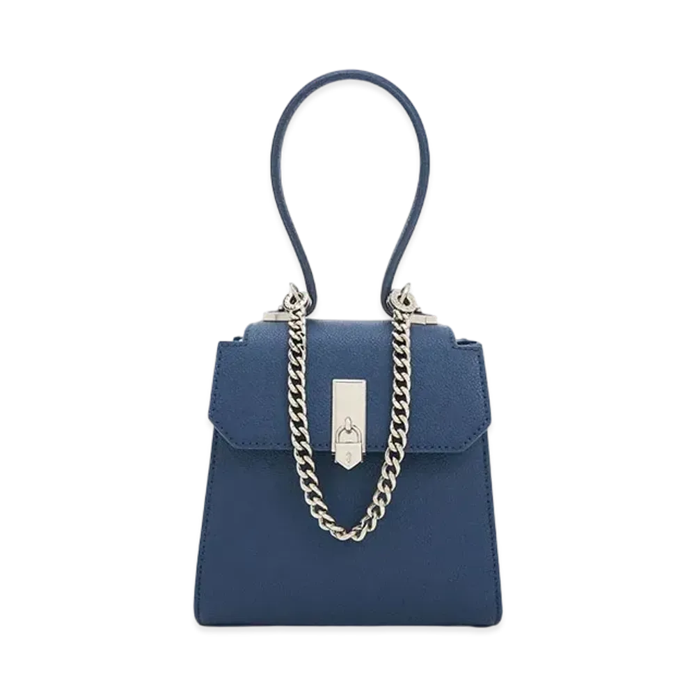 CHARLES & KEITH Rocket Chain Link Trapeze Bag "Navy"