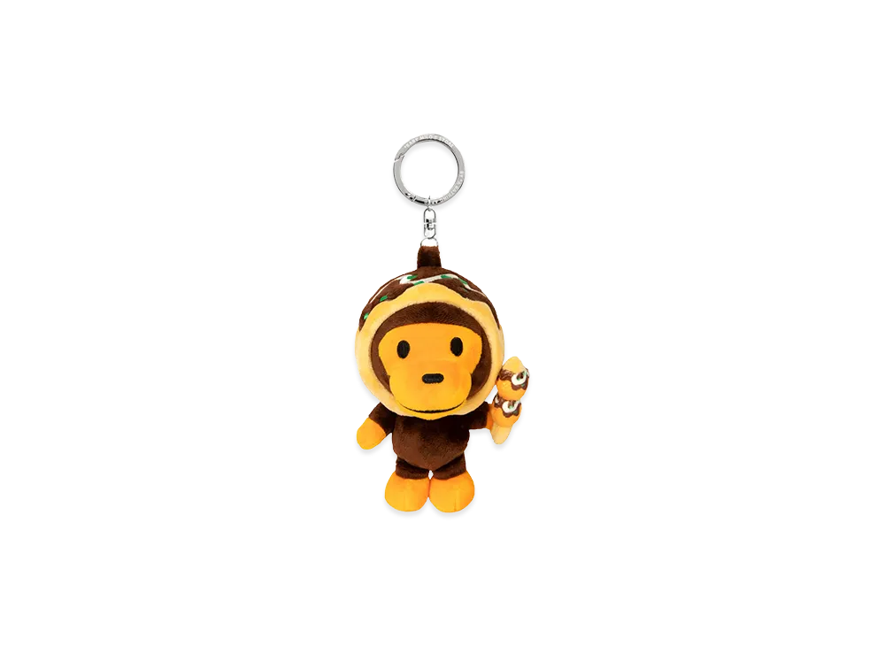 A BATHING APE Baby Milo Takoyaki Plush Doll Keychain "Brown"