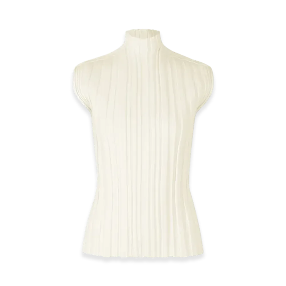 PLEATS PLEASE ISSEY MIYAKE Rib Knit "Off White"