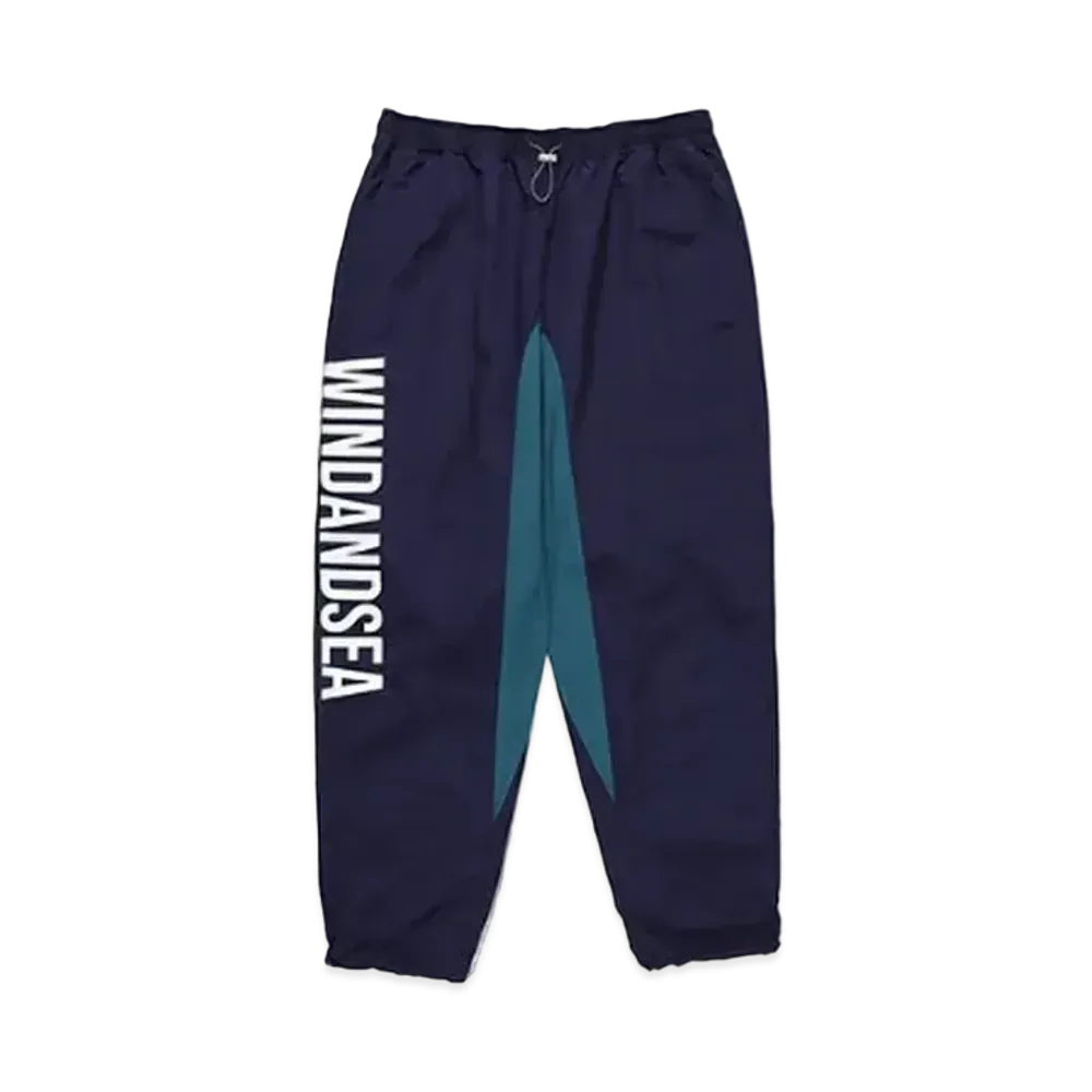 WIND AND SEA Fishnet Recycle Nylon Pants "Navy"