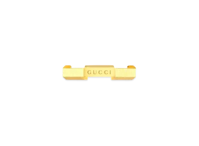 GUCCI Link To Love Striped Ring "Gold"